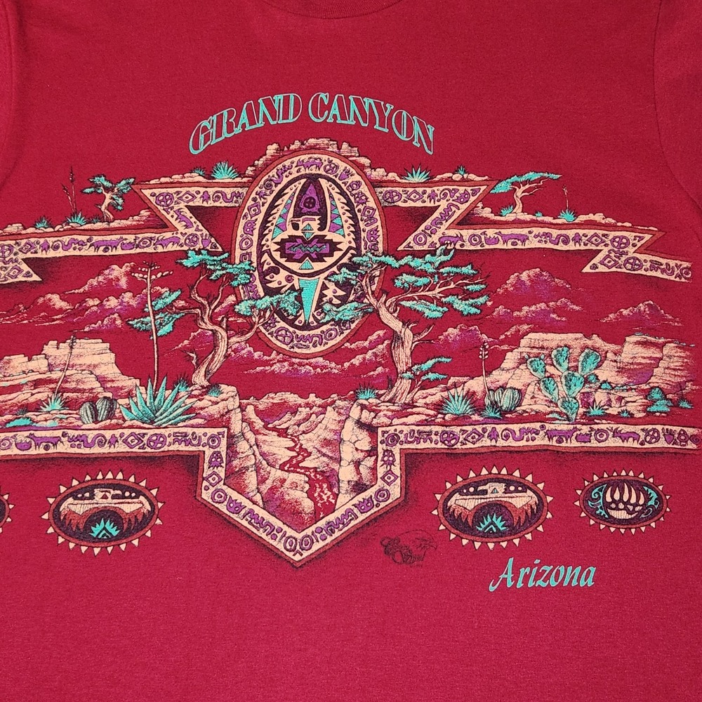 VTG 1994 Grand Canyon T Shirt XL Creative Spirit Wraparound Single Stitch USA - Picture 2 of 10